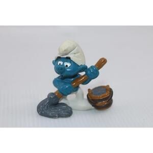 Mop and Pail Smurf 20193 Smurfs Figure Pitufo Puffi Schlumpf schtroumpf